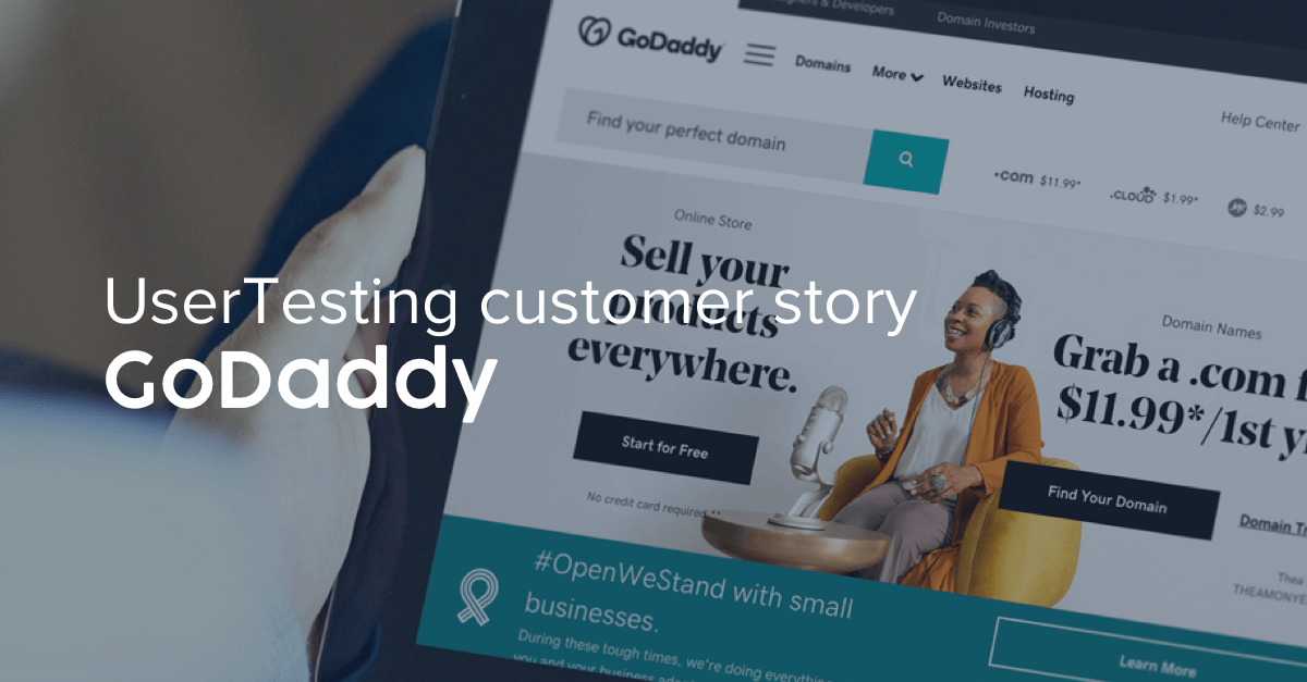 GoDaddy + UserTesting