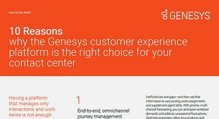 10 reasons why Genesys is the right choice