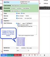 Auto follow-up emails now include 8 stages instead of 3