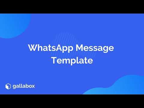 WhatsApp Message Template through Gallabox - English