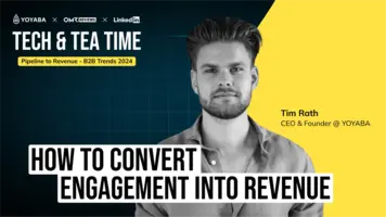 Tech & Tea Time – Vol. 1  |  Tim Rath, YOYABA – "How to convert engagement into revenue" (Deutsch)