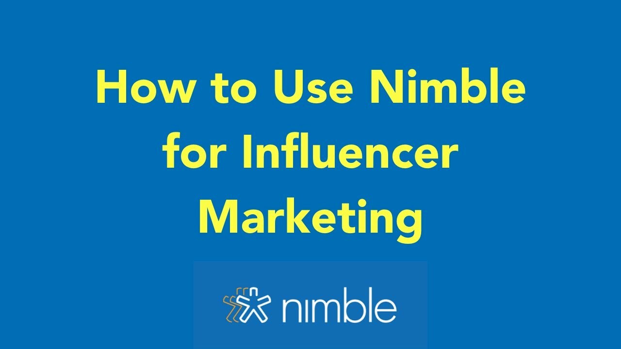 Using Nimble for Influencer Marketing