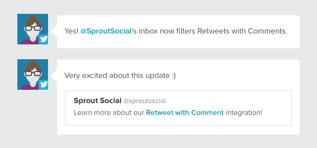 Monitor & Address Retweets With Comments From the Smart Inbox