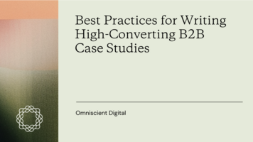 Best Practices for Writing High-Converting B2B Case Studies