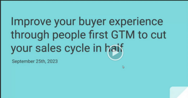 Improve your buyer experience through people first GMT to cut your sales in half 