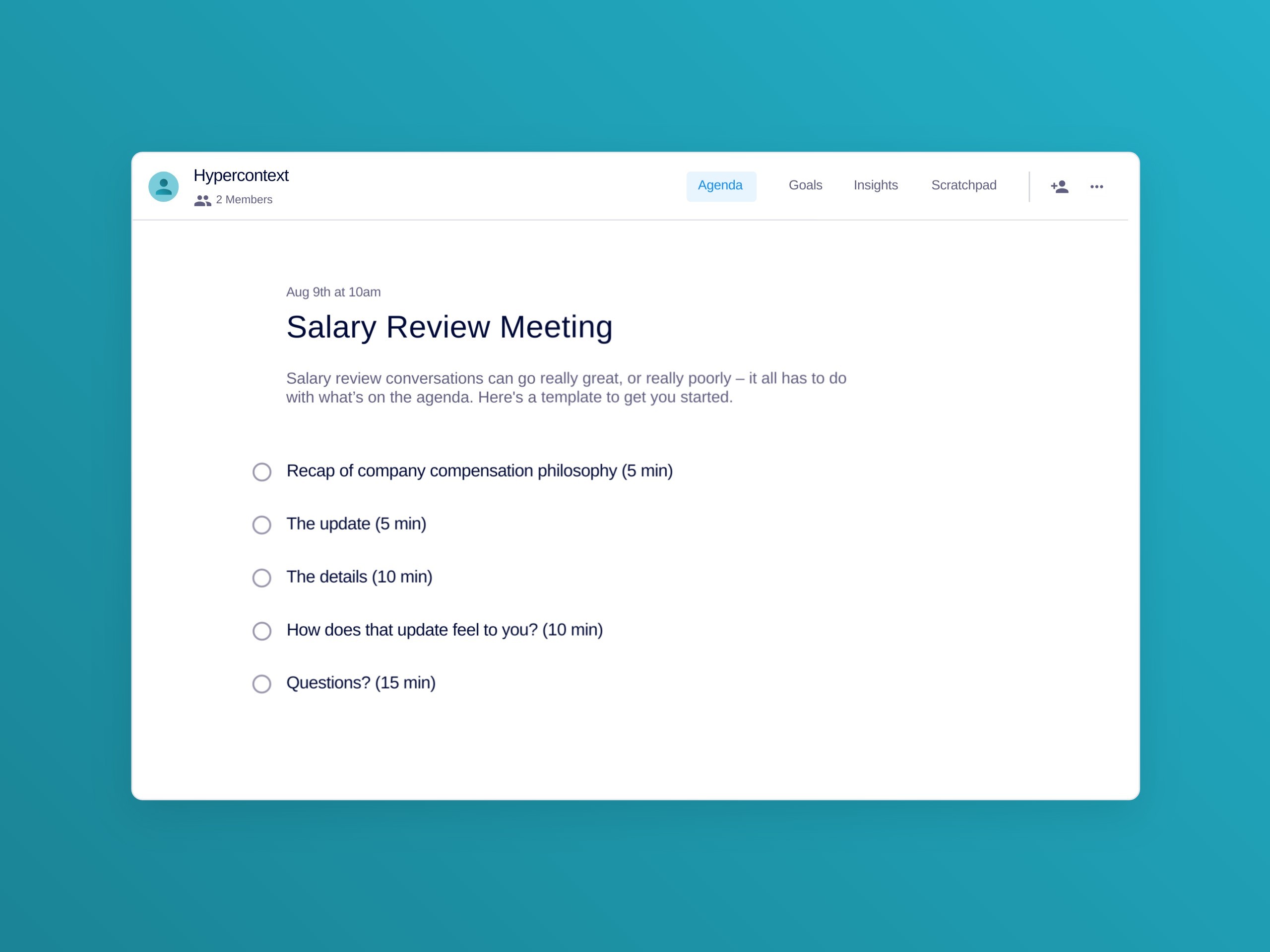 Salary review meeting template (5 topics and ideas)