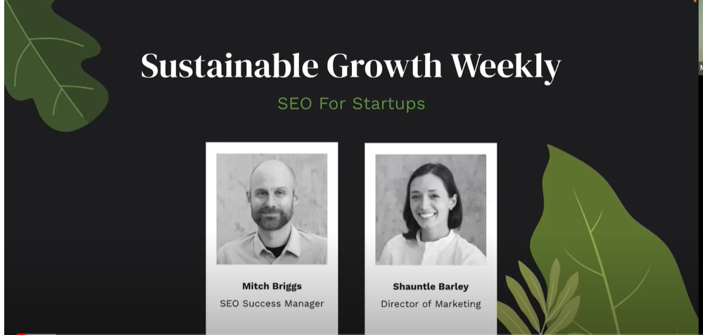 Sustainable Growth Weekly #5: SEO For Startups