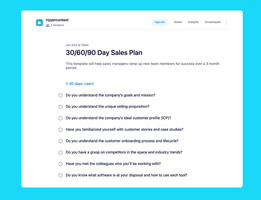 How to onboard your sales team with a 30/60/90 day plan