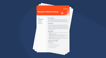 Genesys Predictive Routing