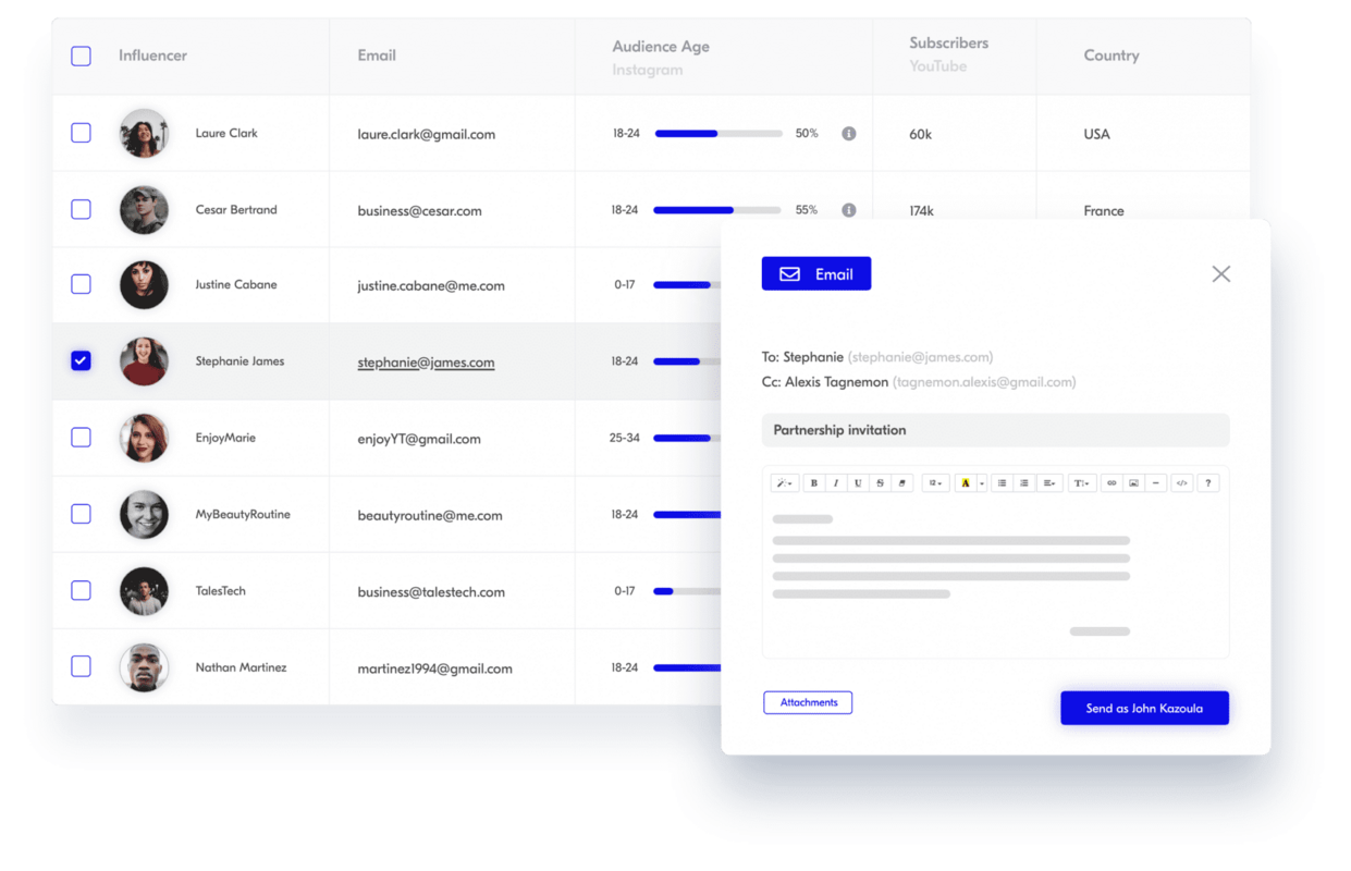 NEW! Upfluence's Influencer Relationship Management tool