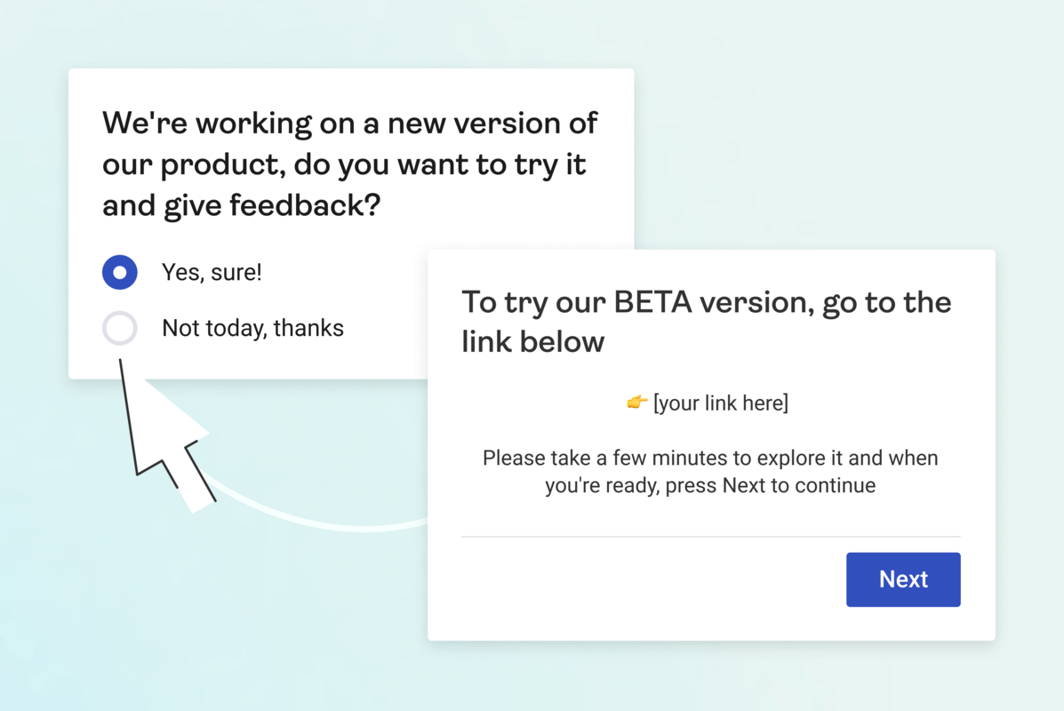 Beta feedback survey