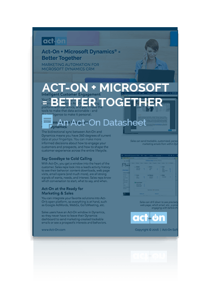 Act-On and Microsoft Dynamics 365 Integration