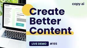 Copy.ai Live Demo #155: Create Better Content with AI