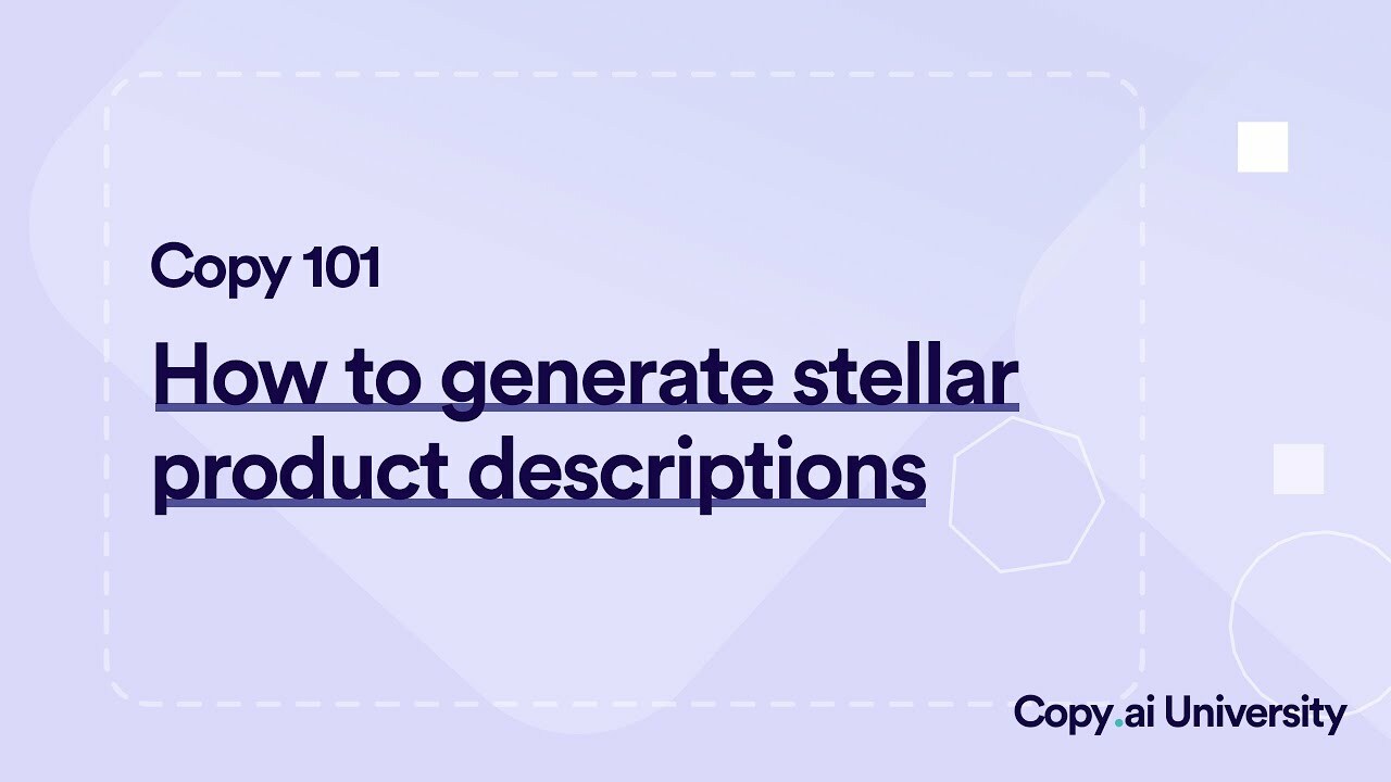 How to Generate Product Descriptions with Copy.ai