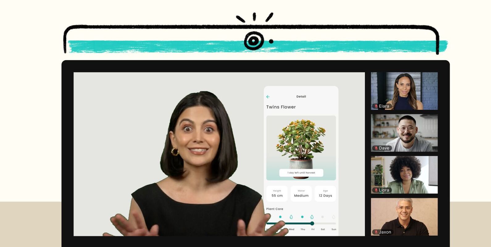 How to maintain eye contact with the camera