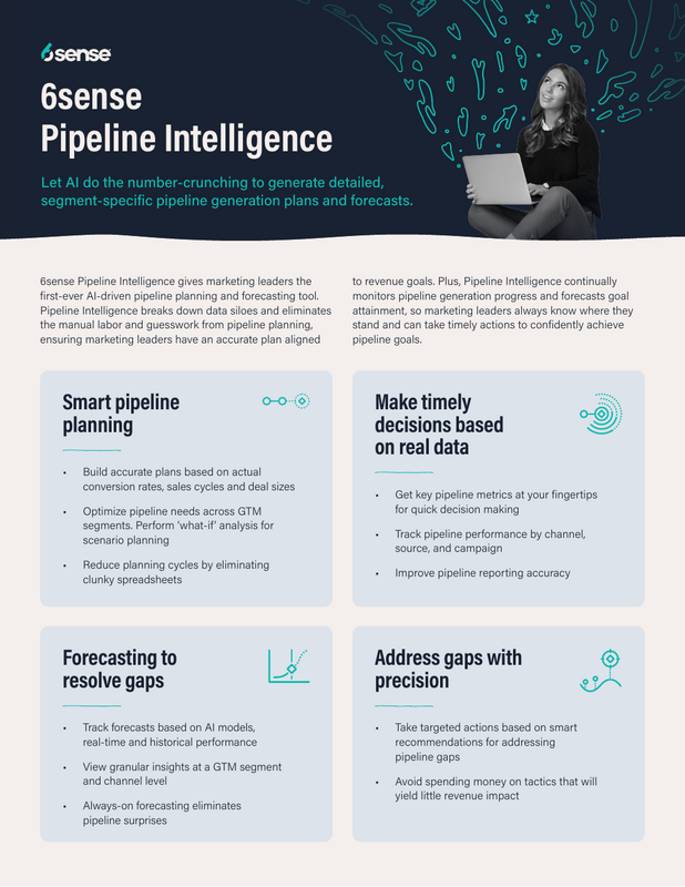 6sense Pipeline Intelligence One Pager
