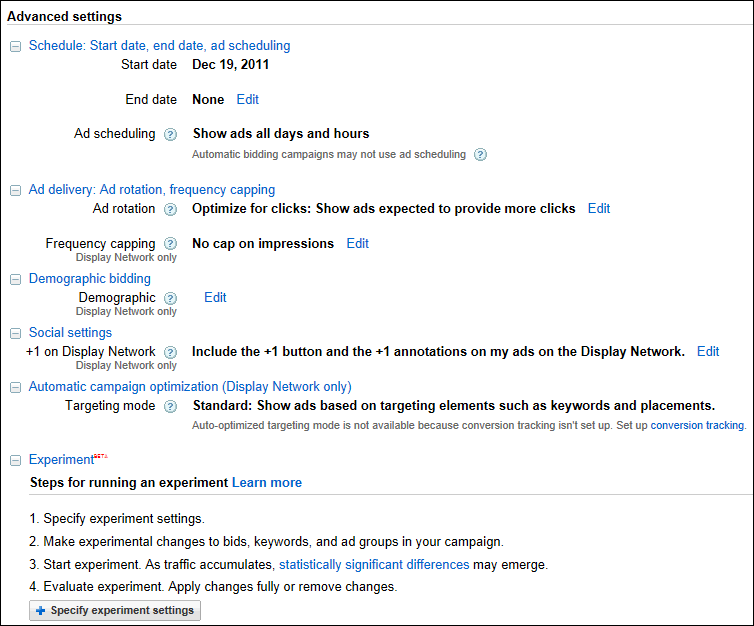 Guide to Google AdWords Advanced Settings