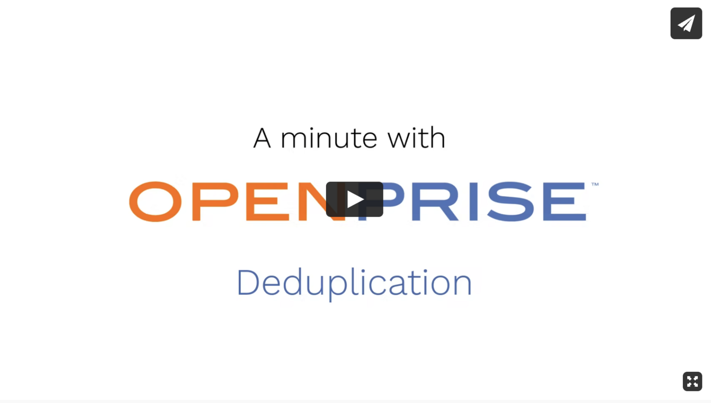A minute on data deduplication