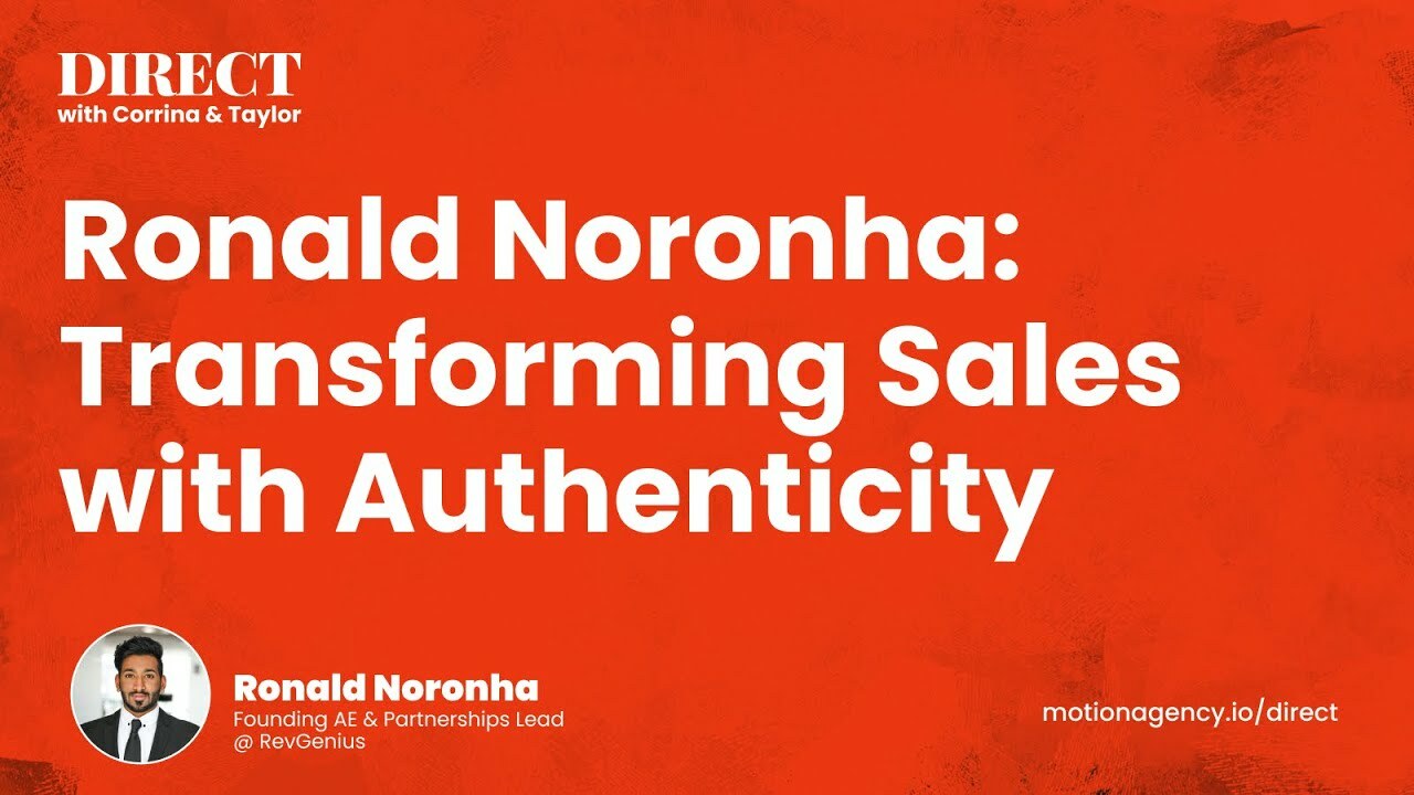 RevGenius' Ronald Noronha: Transforming Sales with Authenticity