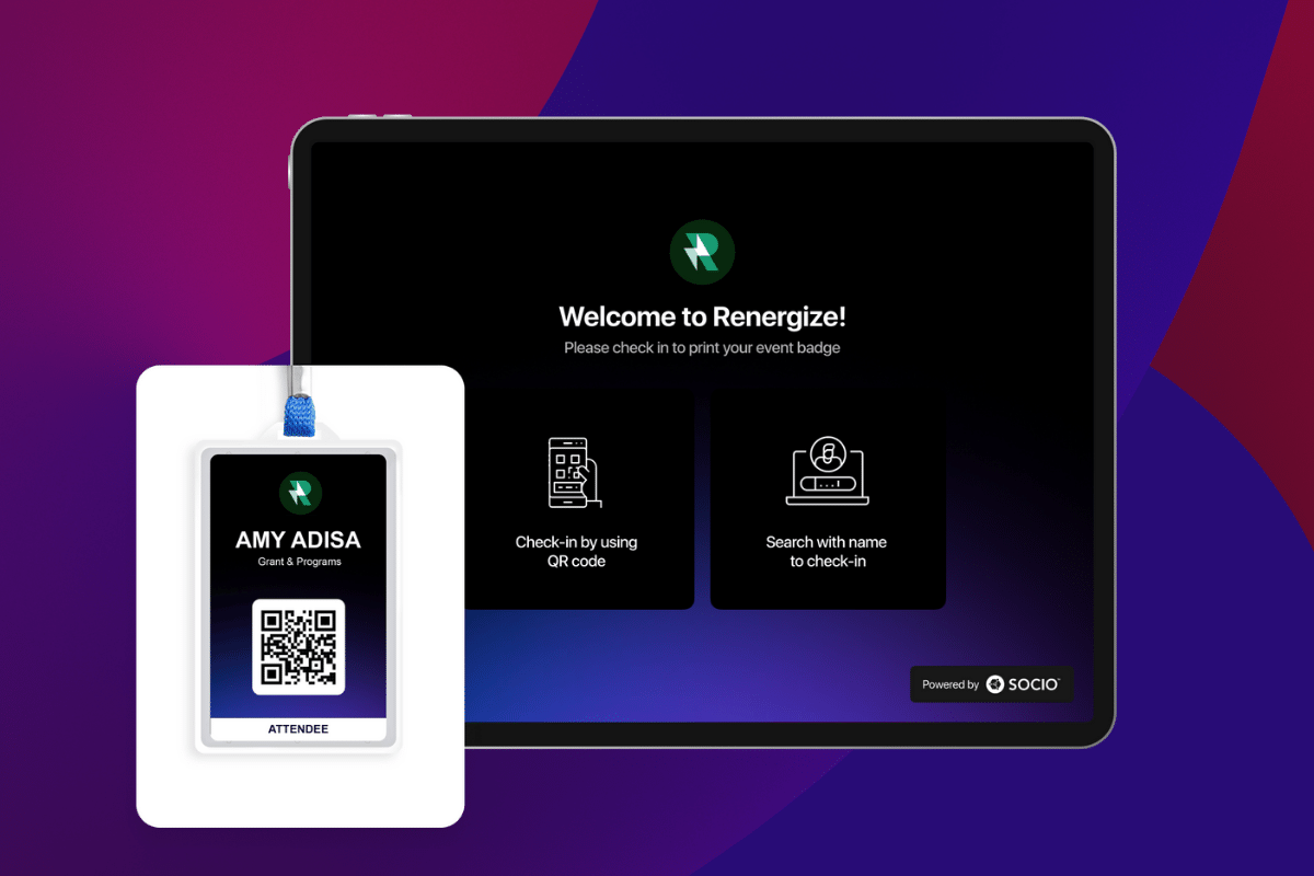 Announcing Socio's onsite event check-in and badge printing solution
