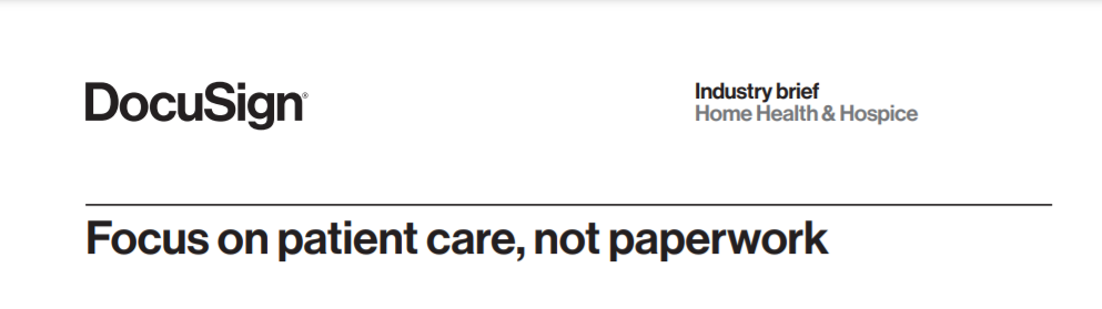 Focus on patient care, not paperwork