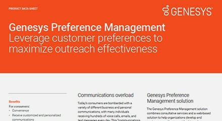 Genesys Preference Management
