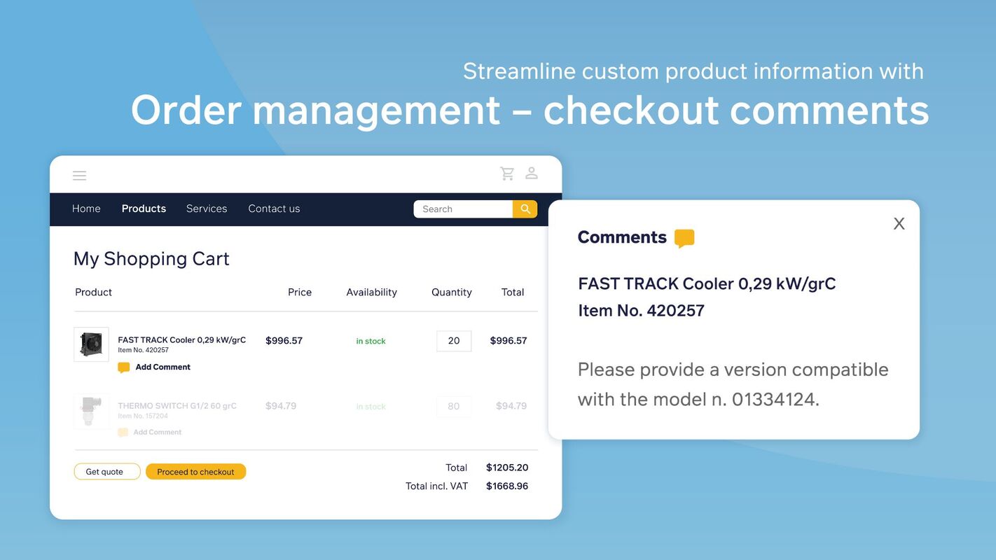 Introducing checkout comments on Sana Commerce Cloud