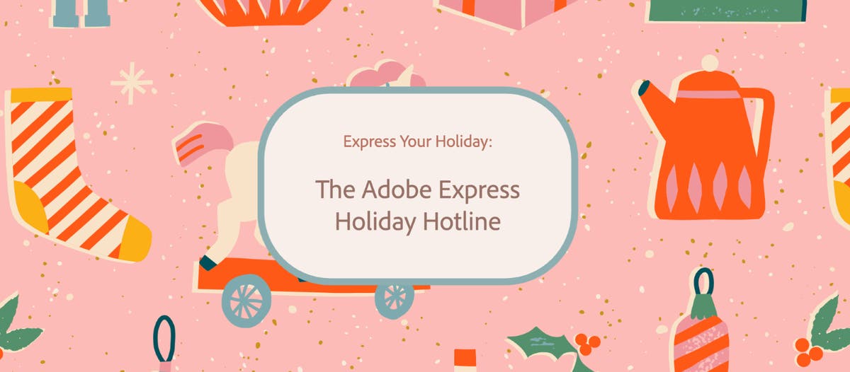 Express Your Holiday: The 'Adobe Express Holiday Hotline' is here to spread hosting and planning cheer | Adobe Blog