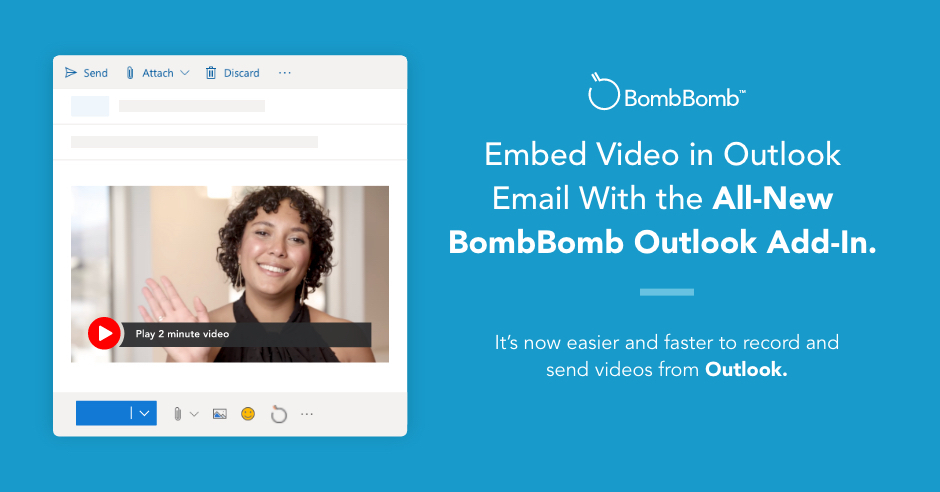 Embed Video in Outlook Email With the BombBomb Outlook Add-In
