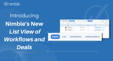 Nimble Adds New List View of Contacts to Deals and Workflows