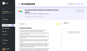 Use this Airtable Playbook to fire-proof your company from burnout