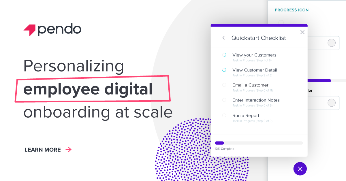 Personalizing employee digital onboarding at scale | Pendo.io