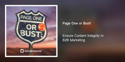Ensure Content Integrity in B2B Marketing