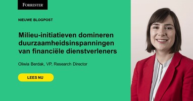 Milieu-initiatieven domineren duurzaamheidsinspanningen van financiële dienstverleners