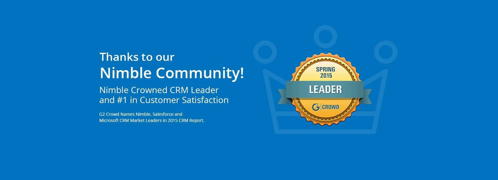 Nimble Crowned #1 Highest Rated CRM in Satisfaction and Market Leader