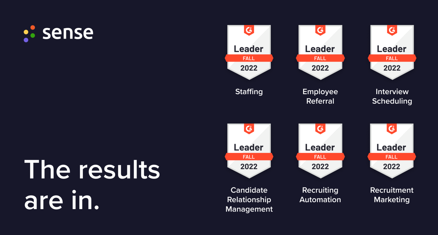 Sense is the Leader in Talent Engagement in G2's Fall 2022 Reports