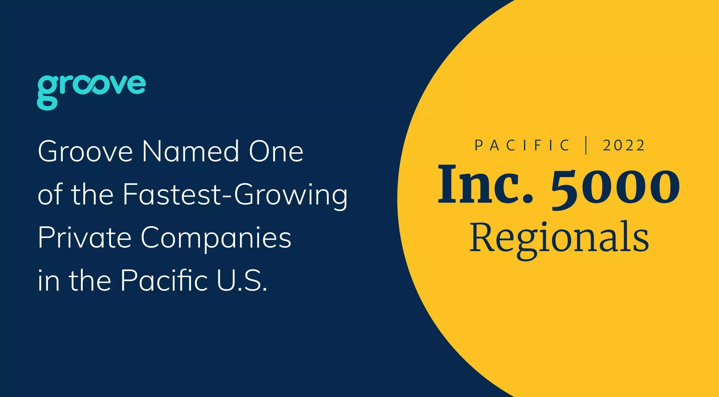 Groove Named to 2022 Inc. 5000 Regionals Pacific List