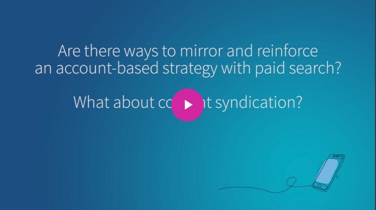 DB on DB: Paid search and content syndication