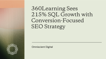 360Learning Grows SQLs 215% with Conversion-Focused SEO
