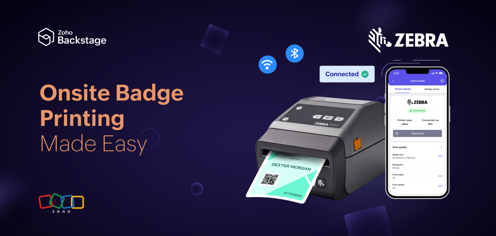 Onsite badge printing made easy-Backstage integrates with Zebra printers