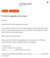 Account upgrade email transforms into sponsorship offer - Swipe File