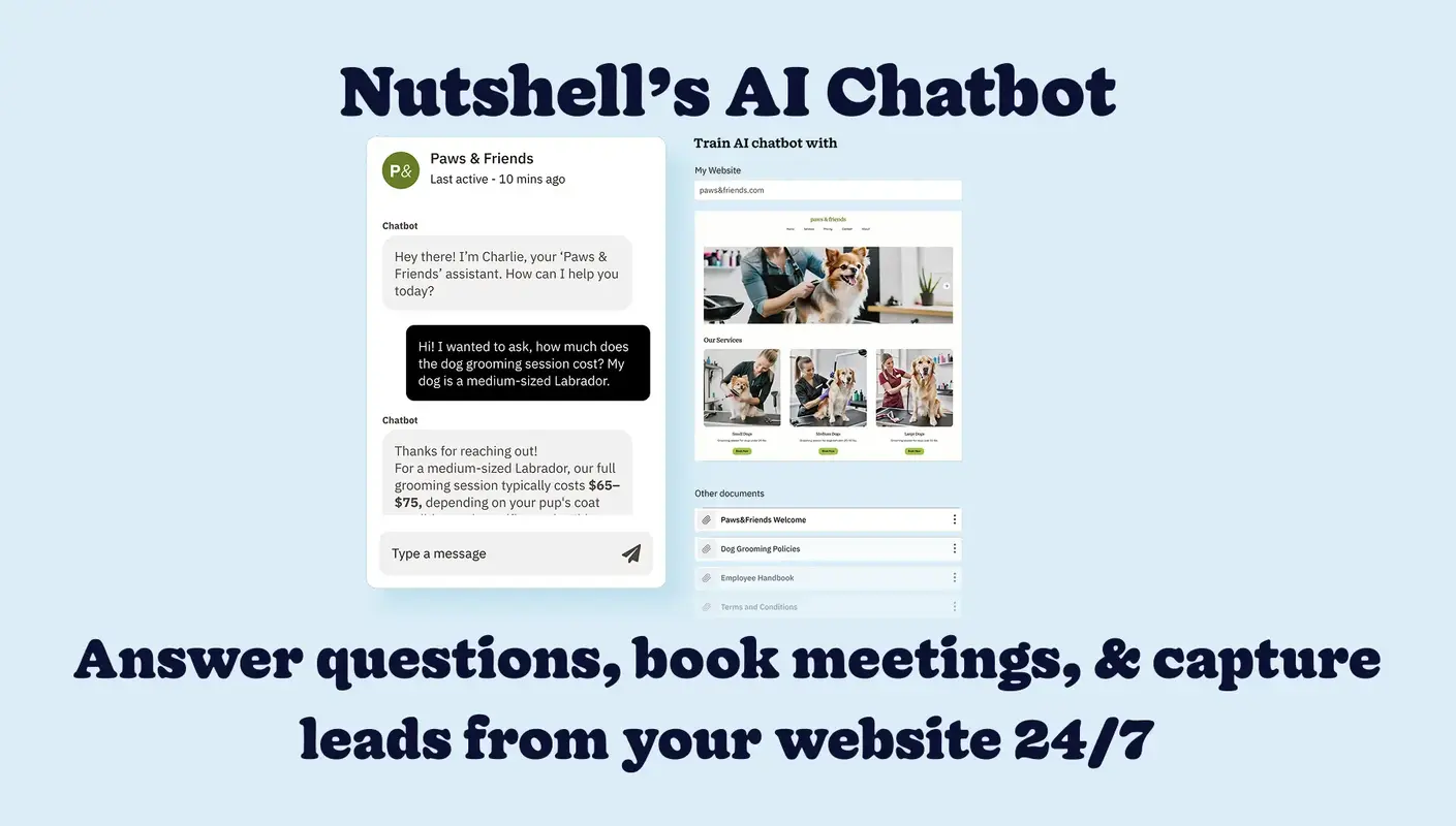 Generate Leads From Your Website With Nutshell's AI Chatbot