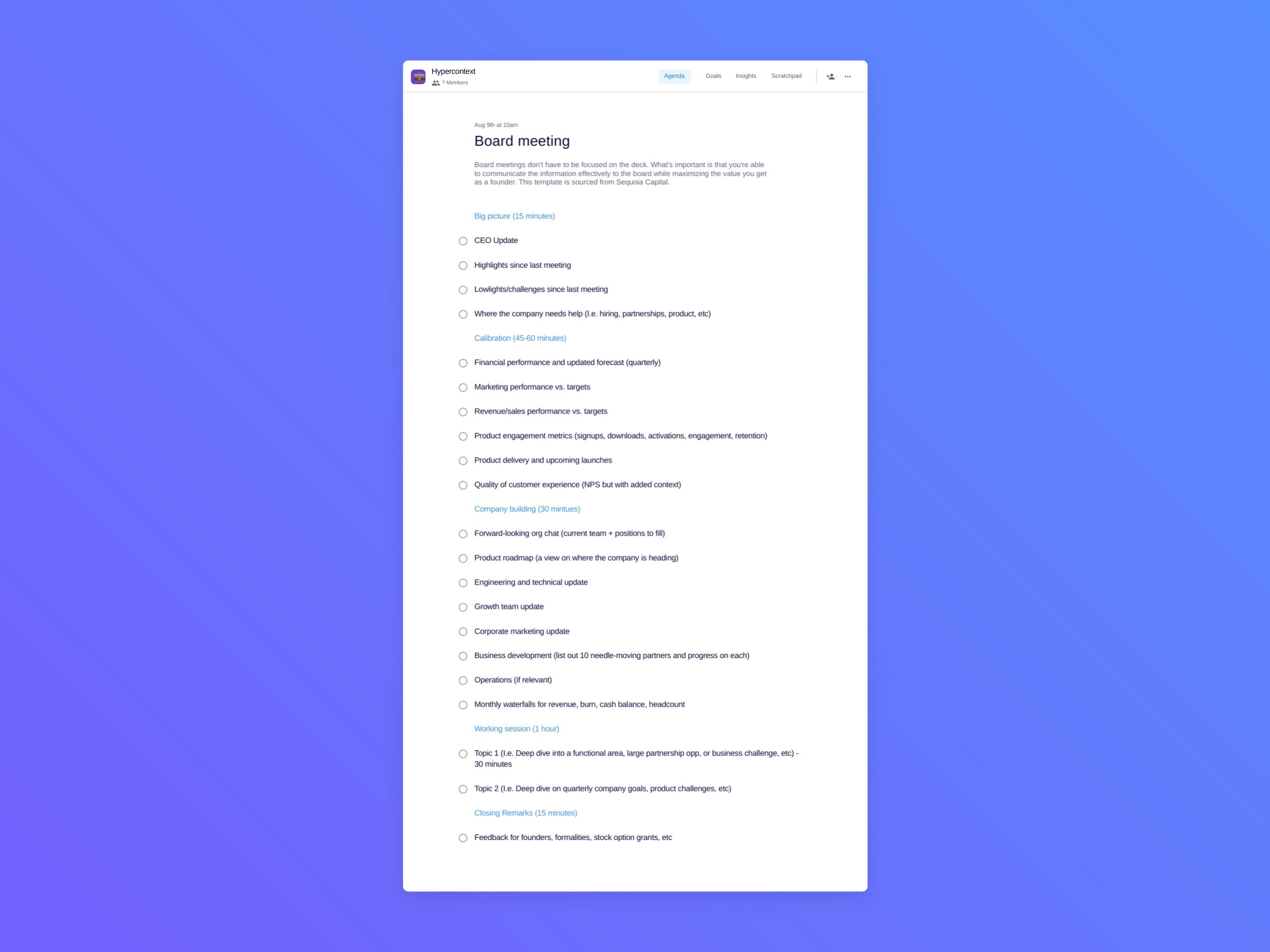 Board meeting template (21 topics and ideas)