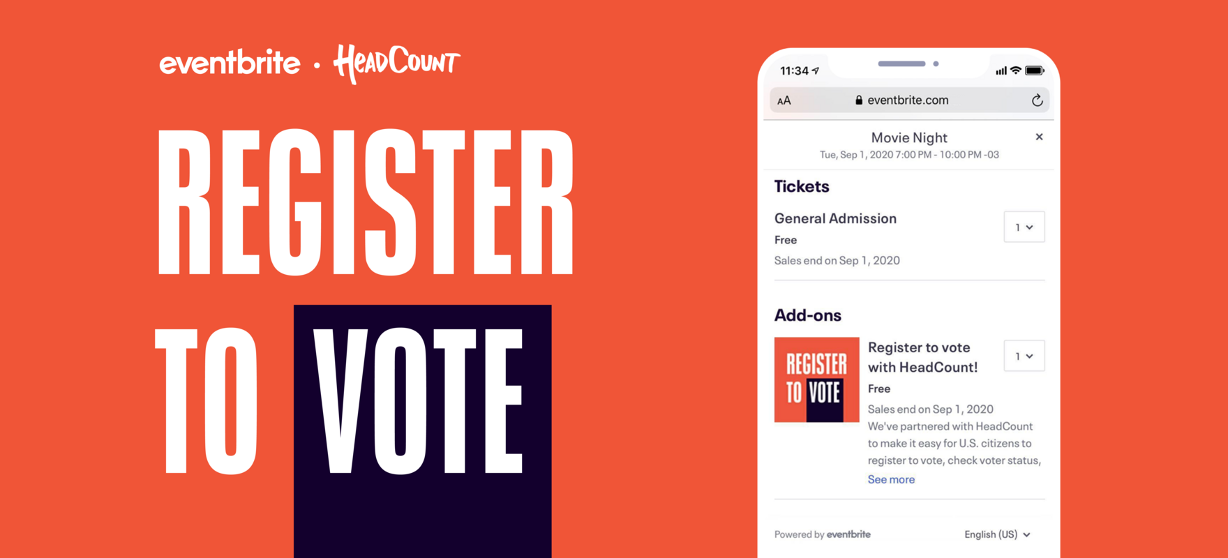 Add Free Voter Registration to Your Events With HeadCount