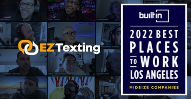 EZ Texting Named Best Place to Work in Midsized Companies Category by Built In LA