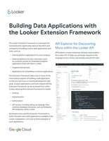 Building Data Applications with the Looker Extension Framework