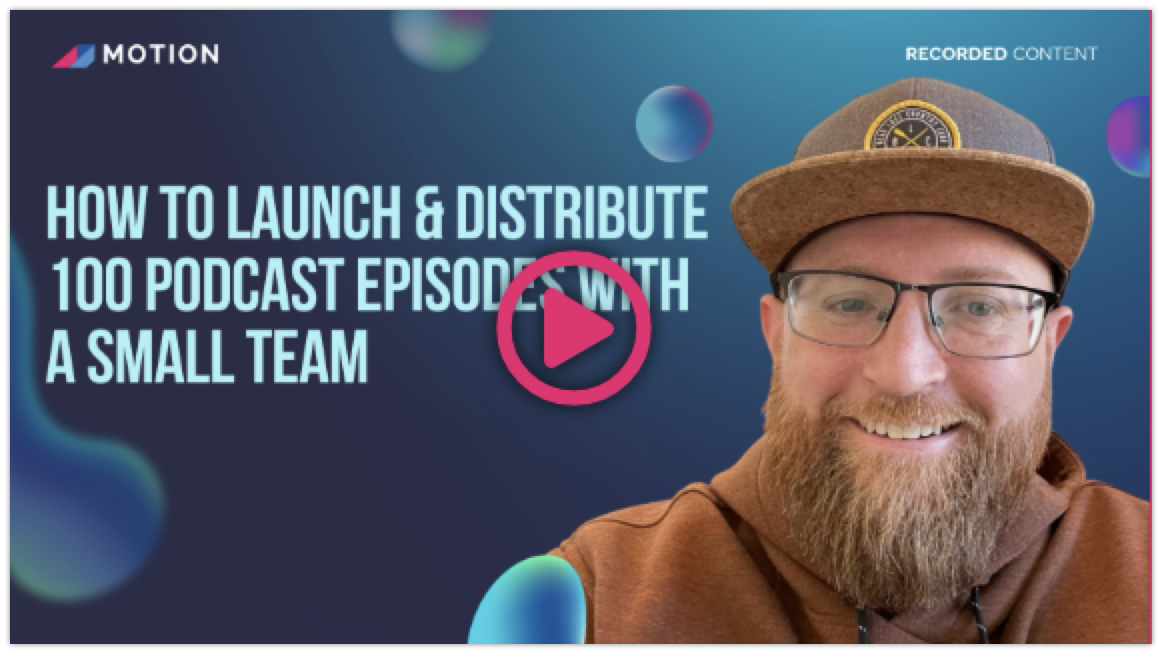 How to launch & distribute 100 podcast episodes with a small team featuring James Gilbert