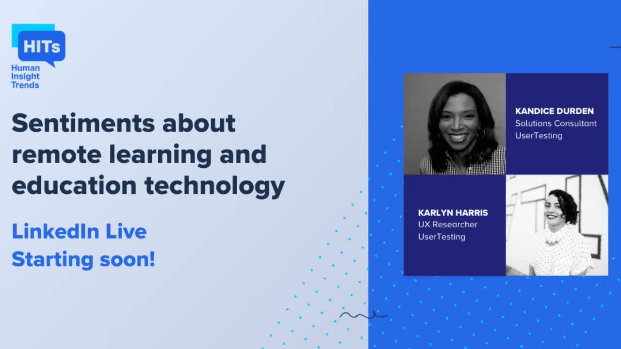 UserTesting on LinkedIn: Sentiments about remote learning and education technology | 12 comments