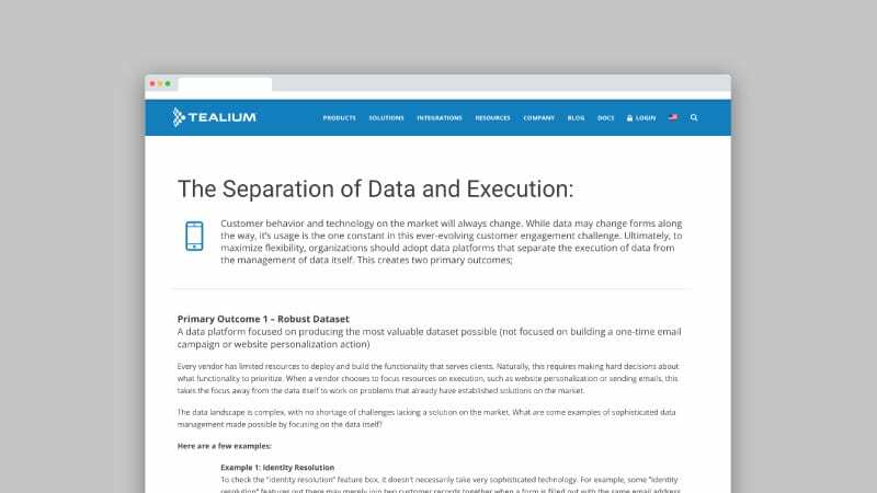 Separation of Data and Execution