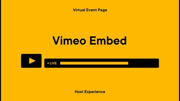 Splash Virtual Event Page: Host Experience | Vimeo Embed